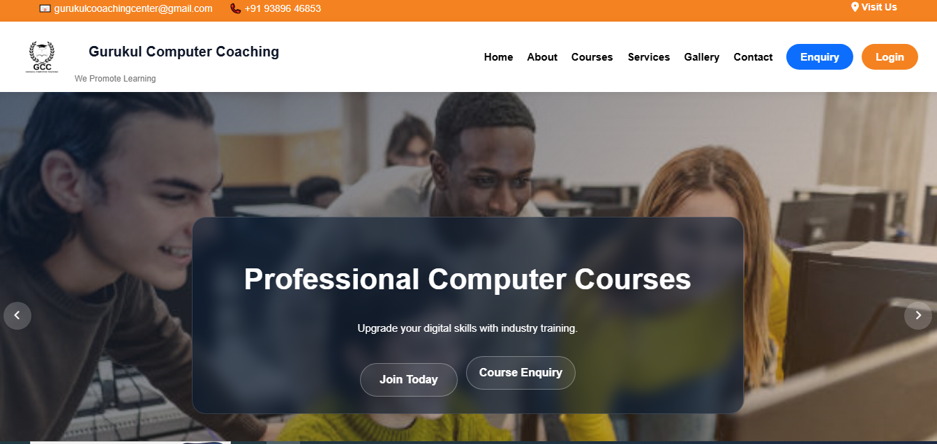 Gurukul Computer Coaching Dynamic Cover Graphics
